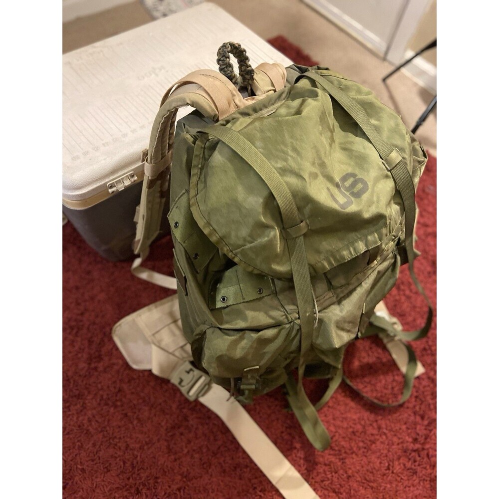 USGI Army Military Field Pack Combat Molle Backpack Hiking Camp Camo Rucksack - Picture 15 of 16